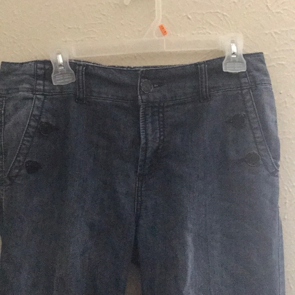 Blue Epic Denim Gaucho Shorts - Picture 3 of 4